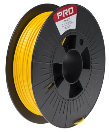 RS PRO Filament Pour Imprimante 3D, ABS-X, Ø 2.85mm, Jaune, 500g, FDM