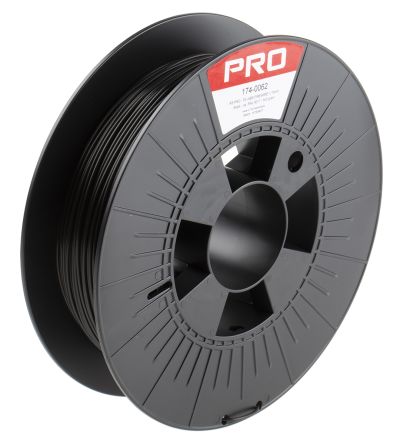 RS PRO PC-ABS V0 3D-Drucker Filament Zur Verwendung Mit Gängige Desktop-3D-Drucker, Schwarz, 1.75mm, FDM, 500g