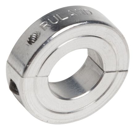 Ruland 轴环, 10mm轴直径, 两件, 夹紧螺丝, 铝, 20mm外径, 5.5mm宽度