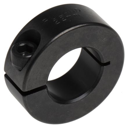 Ruland 轴环, 22mm轴直径, 一件, 夹紧螺丝, 黑色氧化, 碳钢, 42mm外径, 15mm宽度