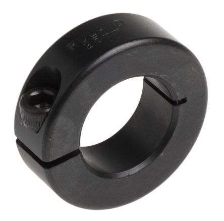 Ruland 轴环, 25mm轴直径, 一件, 夹紧螺丝, 黑色氧化, 碳钢, 45mm外径, 15mm宽度