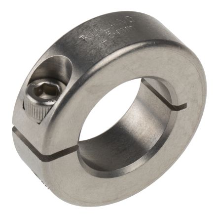 Ruland Shaft Collar One Piece Clamp Screw, Bore 25mm, OD 45mm, W 15mm, 303 Stainless Steel