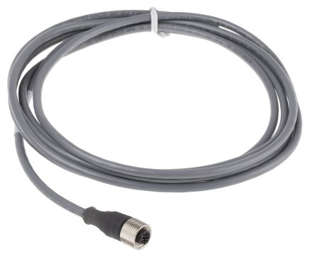 Alpha Wire Cable De Conexión, Con. A M12 Hembra, 5 Polos, Con. B Sin Terminación, Long. 3m, 600 V, 2.2 A, IP67, IP68