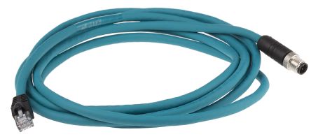M12M Connector to M12F 90 Degree Connect Alpha Wire DR05AW106 SL358