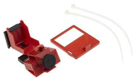 Brady Red Glass Fibre Reinforced Plastic Breaker Lockout, 7.37mm Shackle