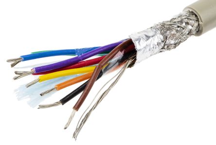 Alpha Wire Cable De Datos Apantallado Pro-Tekt De 8 Conductores, 0.23 Mm², 24 AWG, Long. 100m, Ø Ext. 6.15mm, Funda De