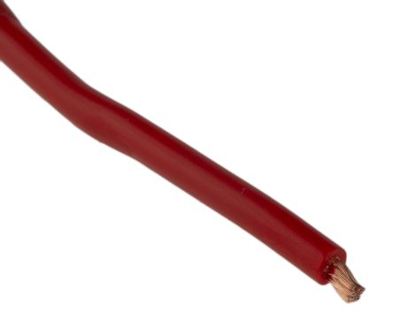 Staubli Einzeladerleitung 1 Mm², 17 AWG 25m Rot PVC Isoliert Ø 2.7mm 259/0,07 Mm Litzen