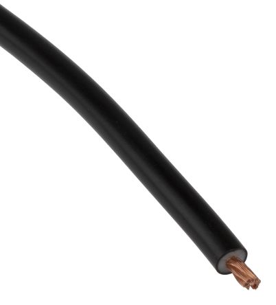 Staubli Einzeladerleitung 1 Mm², 17 AWG 25m Schwarz PVC Isoliert Ø 3.9mm 259/0,07 Mm Litzen