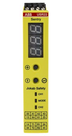 ABB Jokab 安全继电器, USR22系列, 24V 直流, 2通道, 适用于安全开关
