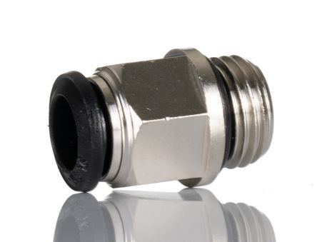 RS PRO Push-in Fitting, G 1/4 Male To Push In 8 Mm, Threaded-to-Tube Connection Style
