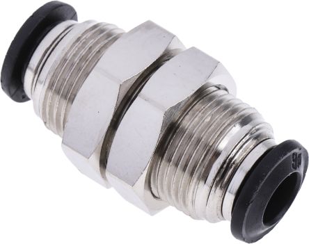 RS PRO Push-in Fitting, Push In 6 Mm To Push In 6 Mm, Tube-to-Tube Connection Style