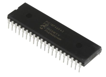 Microchip Mikrocontroller PIC18 PIC 8bit THT 64 KB PDIP 40-Pin 64MHz 4,096 KB RAM USB