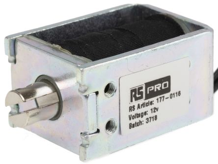 RS PRO 直动式电磁阀, 12 V 直流电源, 拉力作用