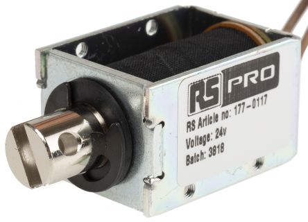 RS PRO 直动式电磁阀, 24V 直流电源, 拉力作用