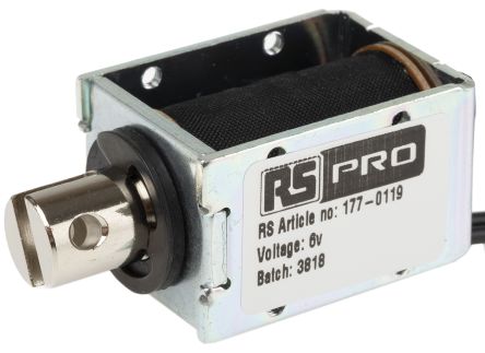 RS PRO 线性电磁阀, 6 V电源, 拉力作用
