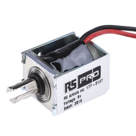 RS PRO Linear Solenoid, 6 V Dc, 16 X 13 X 20 Mm