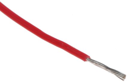 Alpha Wire Einzeladerleitung 0.14 Mm², 26 AWG 30m Rot PTFE Isoliert Ø 0.99mm 7/0,16 Mm Litzen UL1213