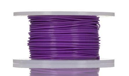 Alpha Wire Einzeladerleitung 0.23 Mm², 24 AWG 30m Violett PTFE Isoliert Ø 1.12mm 7/0.20 Mm Litzen UL1213