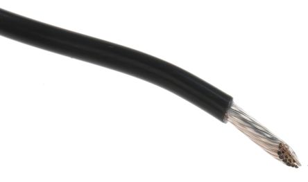 Alpha Wire Cables De Conexión 5857 BK005, área Transversal 0,96 Mm² Filamentos Del Núcleo 19 / 0,25 Mm Negro, 600 V,