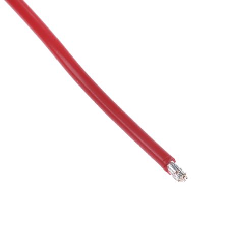Alpha Wire Einzeladerleitung 1.23 Mm², 16 AWG 30m Rot PTFE Isoliert Ø 2.03mm 19/0,29 Mm Litzen UL1213