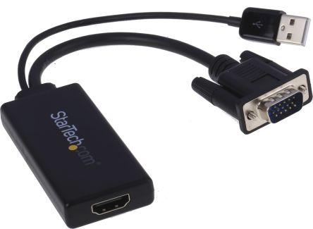 StarTech.com VGA To HDMI Adapter With USB Audio & Pow