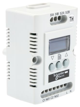 Schneider Electric ClimaSys CC Enclosure Thermostat, 200 → 240 V ac, -40 → +80 °C
