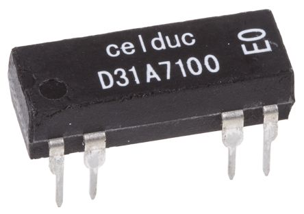 Celduc 干簧管继电器, 24V 直流线圈电压, 单刀单掷, 最大切换电流 0.5 A
