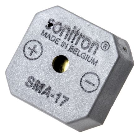 Sonitron Summer Dauerton, 82dB, Durchsteckmontage, 1.5V Dc→24V Dc, Intern, 17.5 X 17.5 X 8.5mm