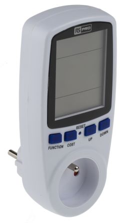 RS PRO能量计, LCD, 功率计量插座仪表