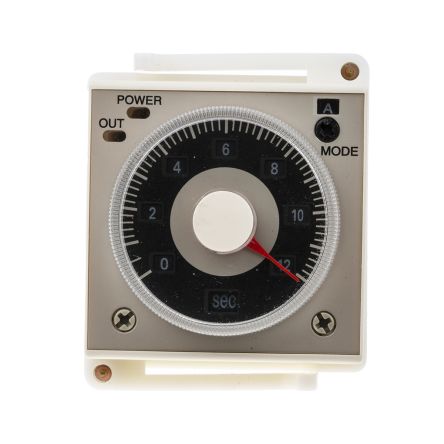 RS PRO Panel Mount Timer Relay, 12 → 48 V Dc, 24 → 48V Ac, 2-Contact, 0.1 S → 300h, DPDT