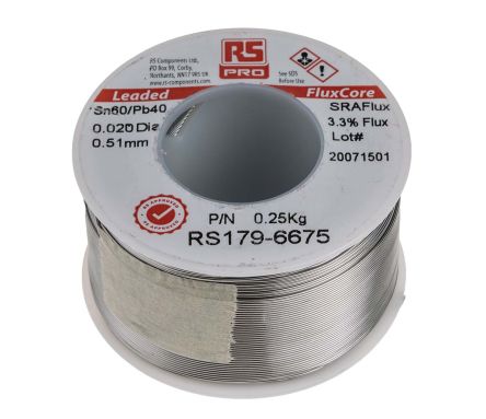 RS PRO Wire, 0.5mm Lead Solder, 183°C Melting Point