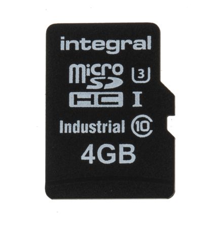 Integral Memory Industrial Micro SDHC Micro SD Karte 4 GB UHS-1 Industrieausführung, SLC