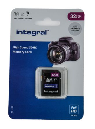 Integral Memory SDHC SD-Karte 32 GB Class 10, UHS-1 U1, HC