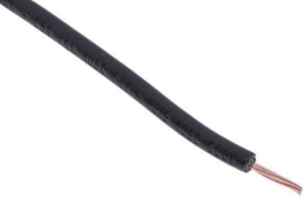RS PRO Cable De Conexión, área Transversal 0.5 Mm² Filamentos Del Núcleo 16/0.2 Mm Negro, 1 KV Dc, 600 V Ac, Long. 100m