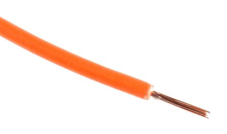 RS PRO Einzeladerleitung 0,75 Mm² 100m Orange Ø 2.8mm 24 / 0,2 Mm Litzen UL1015