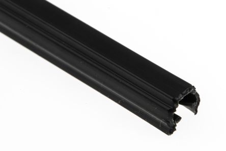 RS PRO Black PP T-Slot Covers, 5mm Groove Size, 2m Length