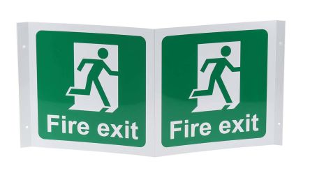 RS PRO Englisch Schild Notausgangsschild, Fire Exit
