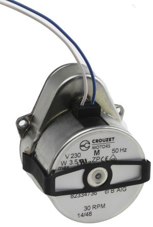 Crouzet 3 W交流减速电机 同步齿轮电机, 230 V, 30 rpm输出