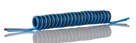 Festo PUN Polyurethan Spiralschlauch Schwarz, Blau, Innen-Ø 2.6mm X 0.5m, 10bar