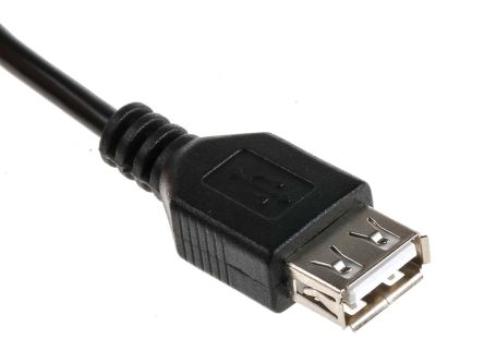 RS PRO USB-Kabel, USBA / USBA, 1m USB 2.0 Schwarz