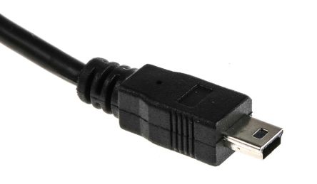 RS PRO Cable USB 2.0, Con A. USB A Macho, Con B. Mini USB B Macho, Long. 3m, Color Negro