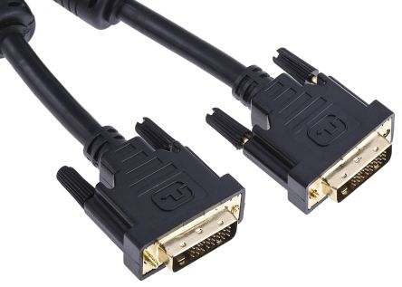 RS PRO DVI-Kabel A DVI-D Dual Link - Stecker B DVI-D Dual Link - Stecker, 2m PVC Schwarz