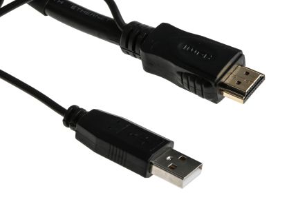 RS PRO HDMI-Kabel A HDMI Stecker B HDMI Stecker 4K Max., 30m, Schwarz