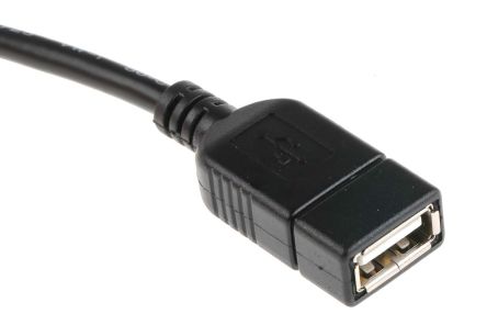 RS PRO USB-Kabel, USB B / USBA, 150mm USB 2.0 Schwarz