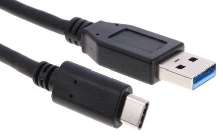RS PRO Câble USB, USB A Vers USB C, 1m, Noir