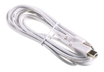 RS PRO USB-Kabel, USBA / USB B, 3m USB 2.0 Weiß