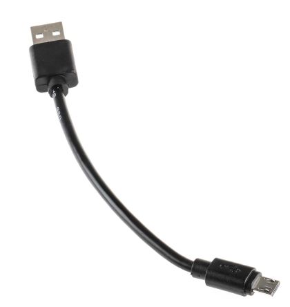 RS PRO USB-Kabel, USBA / Micro-USB B, 150mm USB 2.0 Schwarz