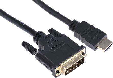 RS PRO HDMI线, HDMI公转DVI-D公, 1m长