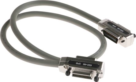 RS PRO Parallel-Kabel GPIB Buchse, Stecker GPIB Buchse, Stecker L. 1m, Grau