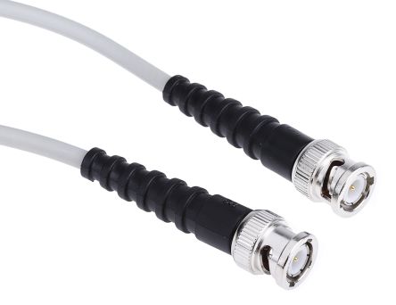 RS PRO Cable Coaxial, 50 Ω, Con. A: BNC, Macho, Con. B: BNC, Macho, Long. 1m Gris